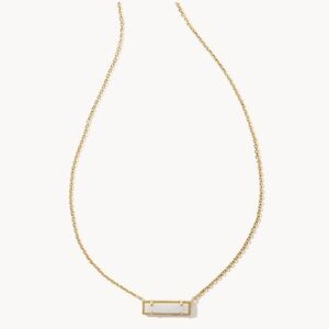 Kendra Scott Leanor Gold Short Pendant Necklace in Iridescent Drusy